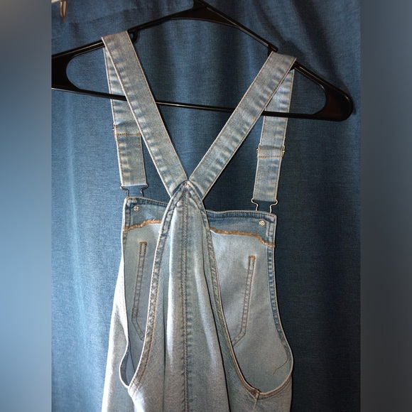 Target Wild Fable Womens Overalls Cut Off Dress Skirt Size XSmall Denim - Picture 7 of 17